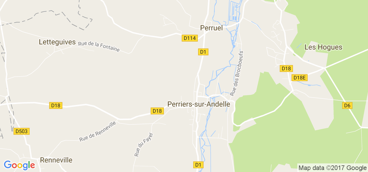 map de la ville de Perriers-sur-Andelle