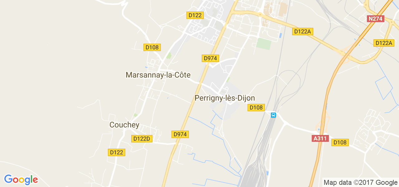 map de la ville de Perrigny-lès-Dijon