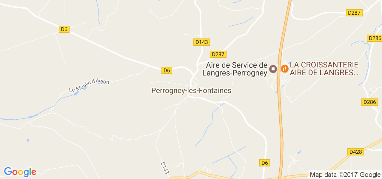 map de la ville de Perrogney-les-Fontaines