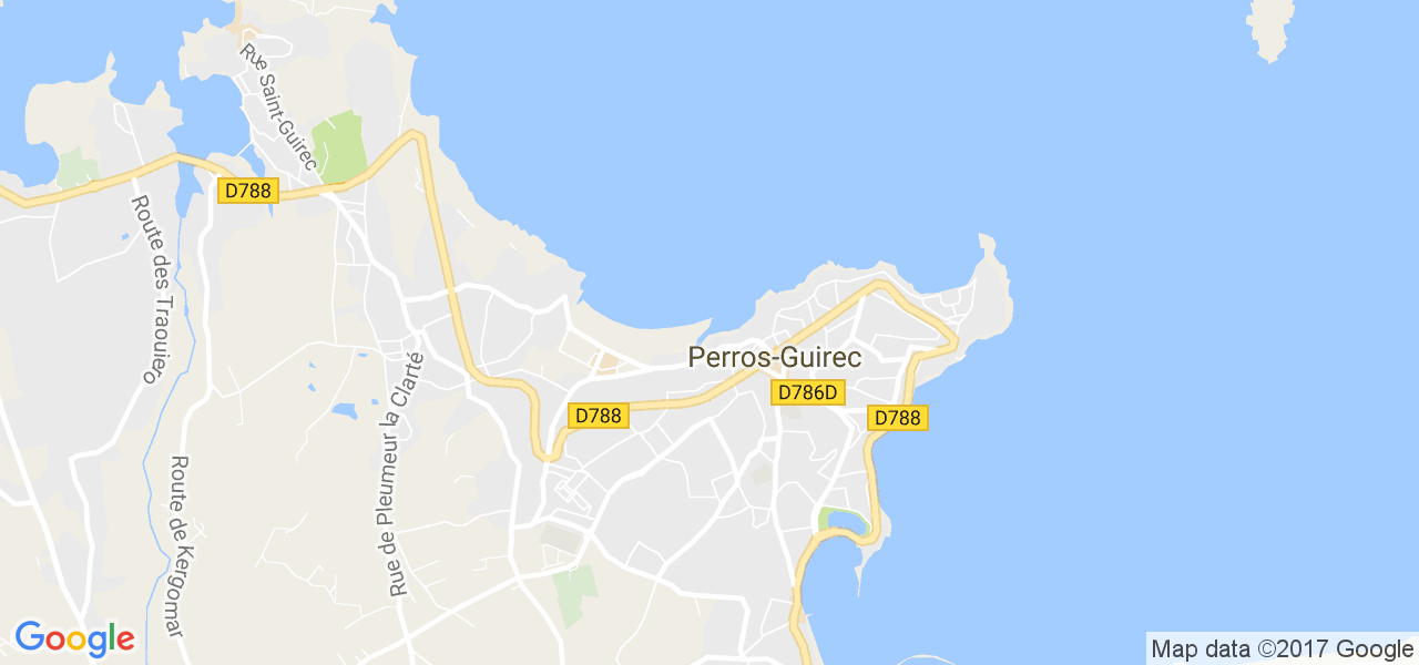 map de la ville de Perros-Guirec