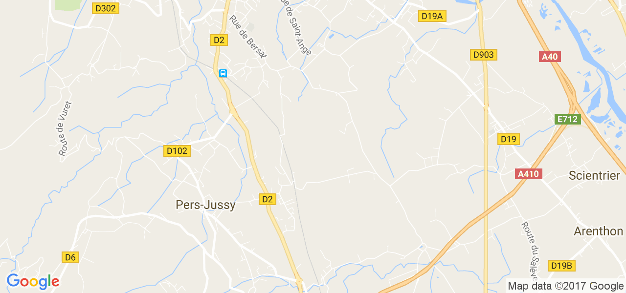 map de la ville de Pers-Jussy