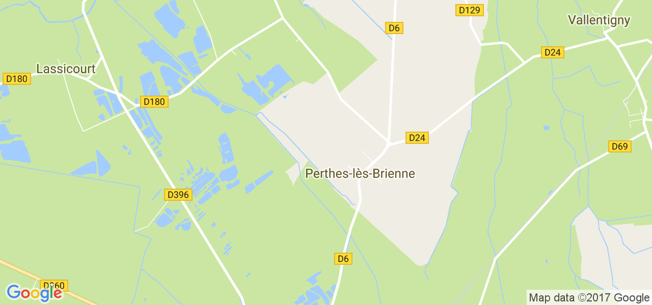 map de la ville de Perthes-lès-Brienne