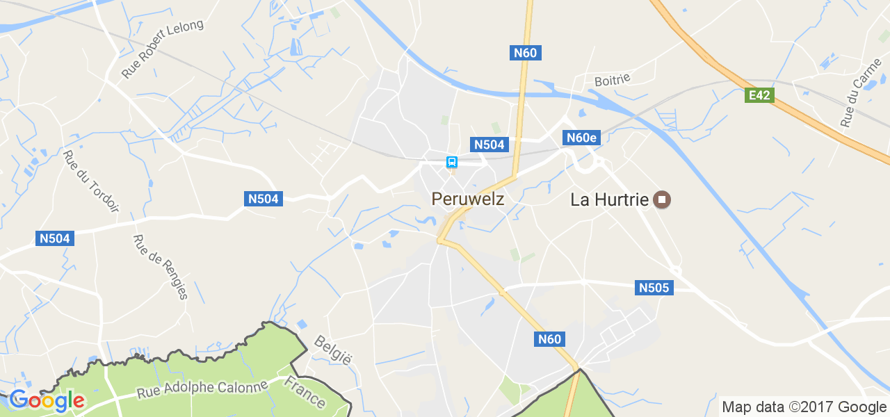 map de la ville de Péruwelz