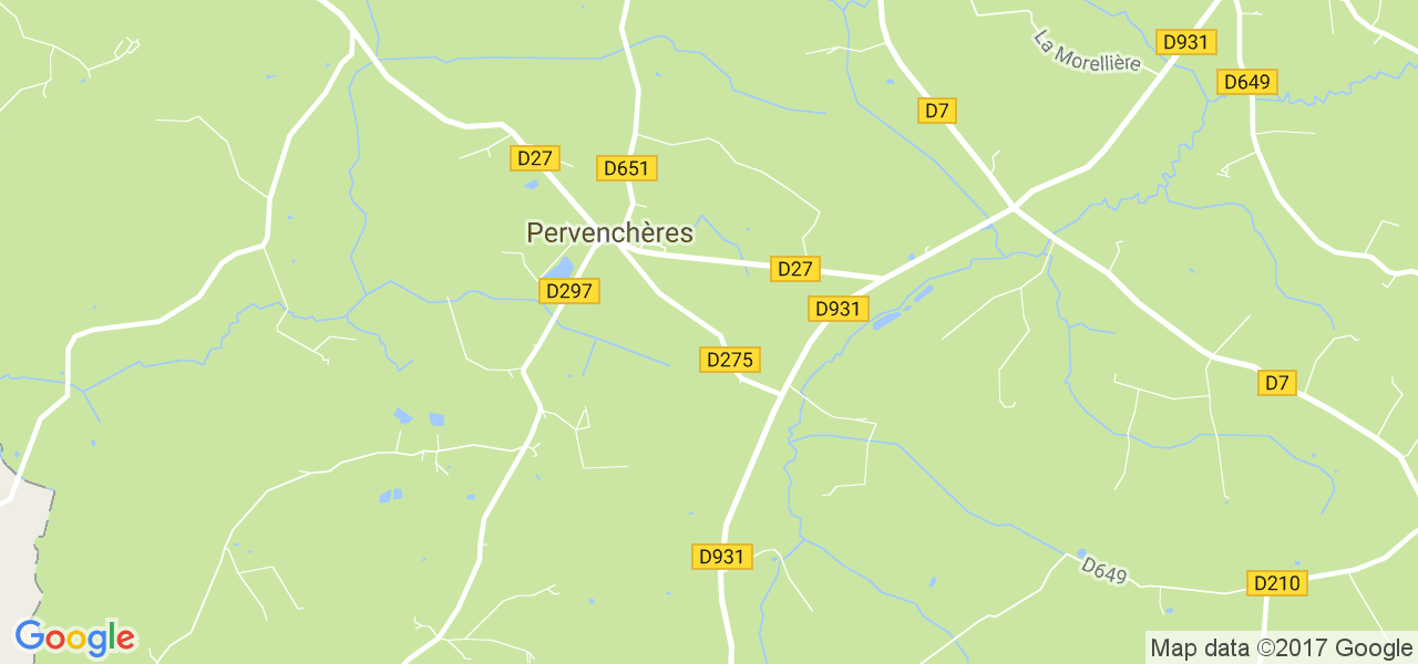 map de la ville de Pervenchères