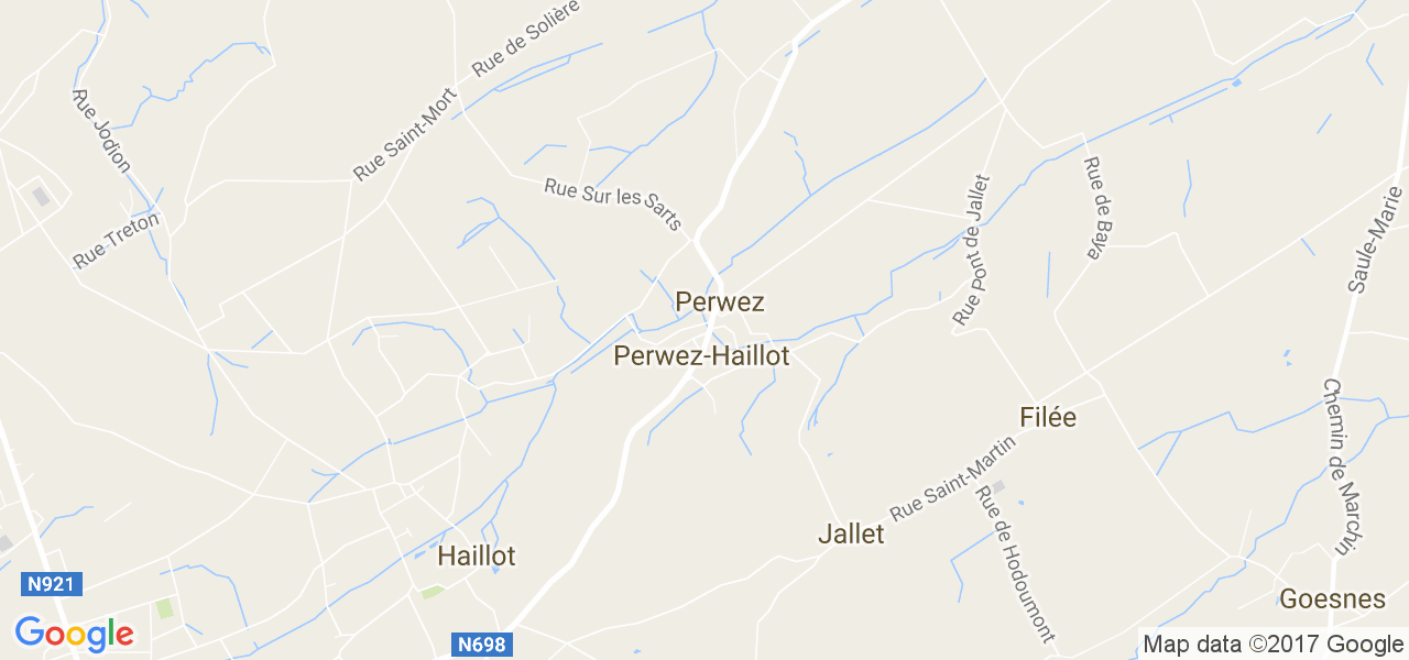 map de la ville de Perwez-Haillot