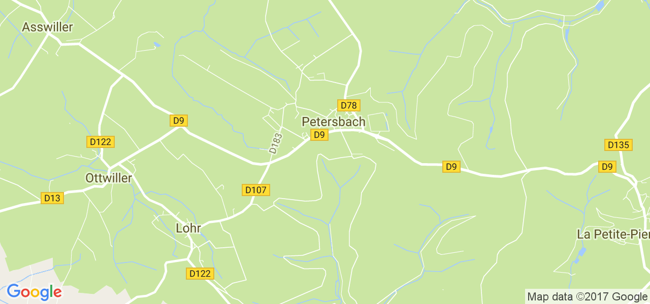 map de la ville de Petersbach