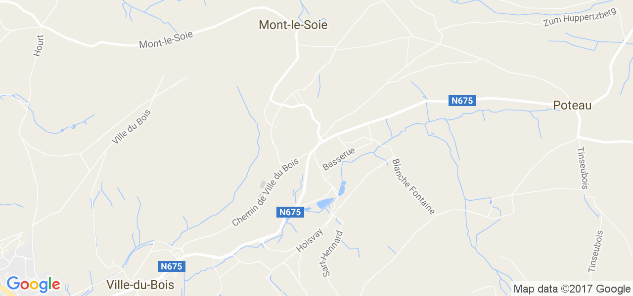 map de la ville de Petit-Thier