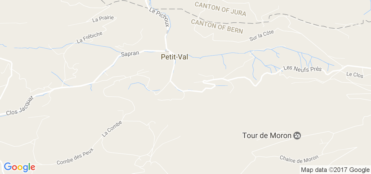 map de la ville de Petit-Val