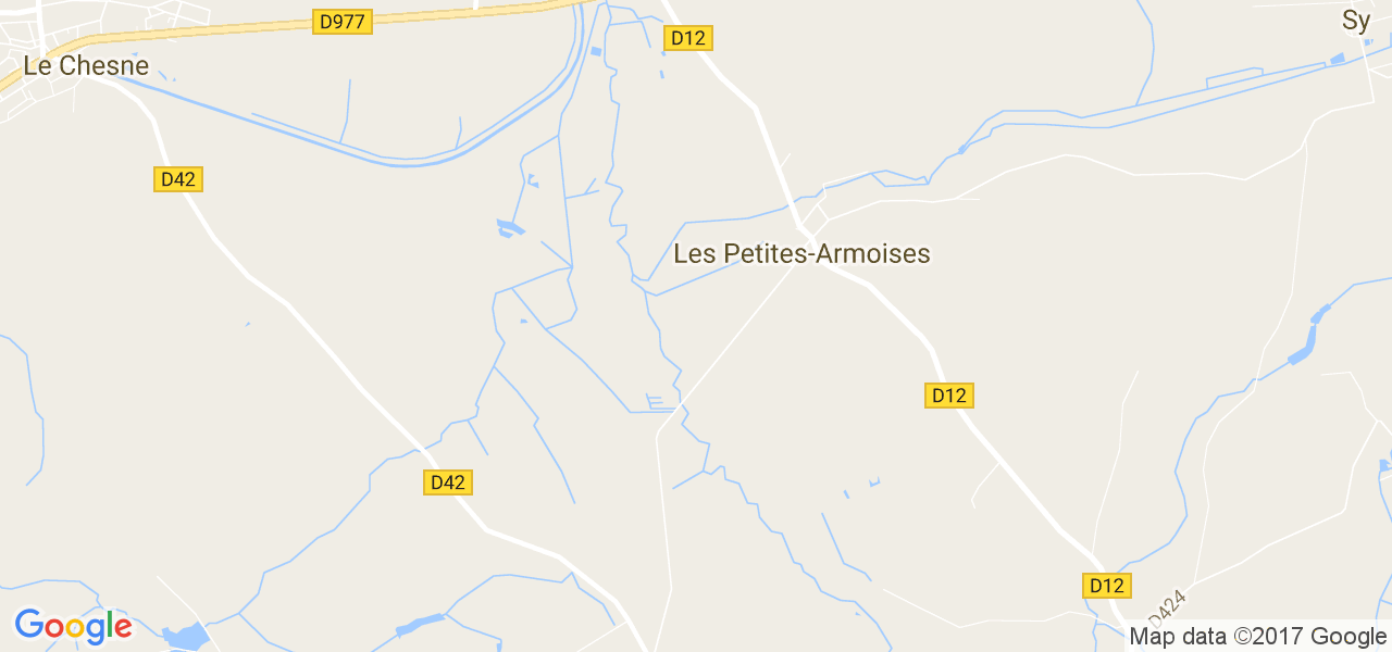 map de la ville de Petites-Armoises