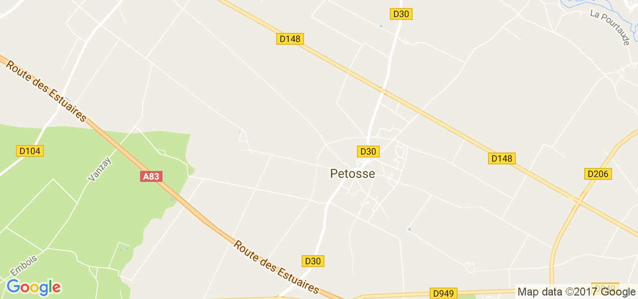 map de la ville de Petosse