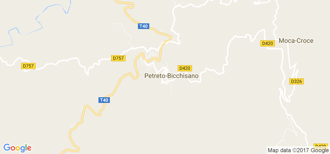 map de la ville de Petreto-Bicchisano