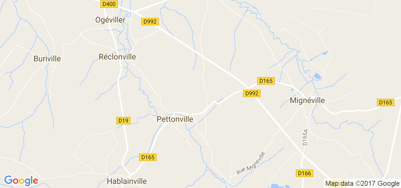 map de la ville de Pettonville