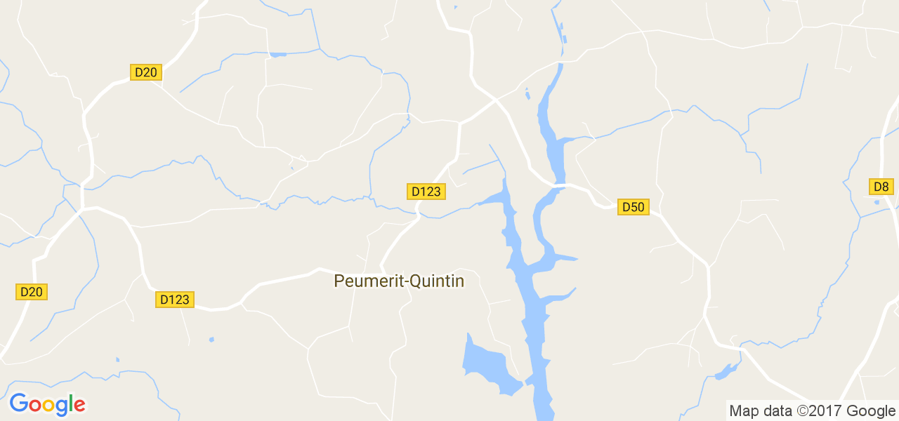 map de la ville de Peumerit-Quintin