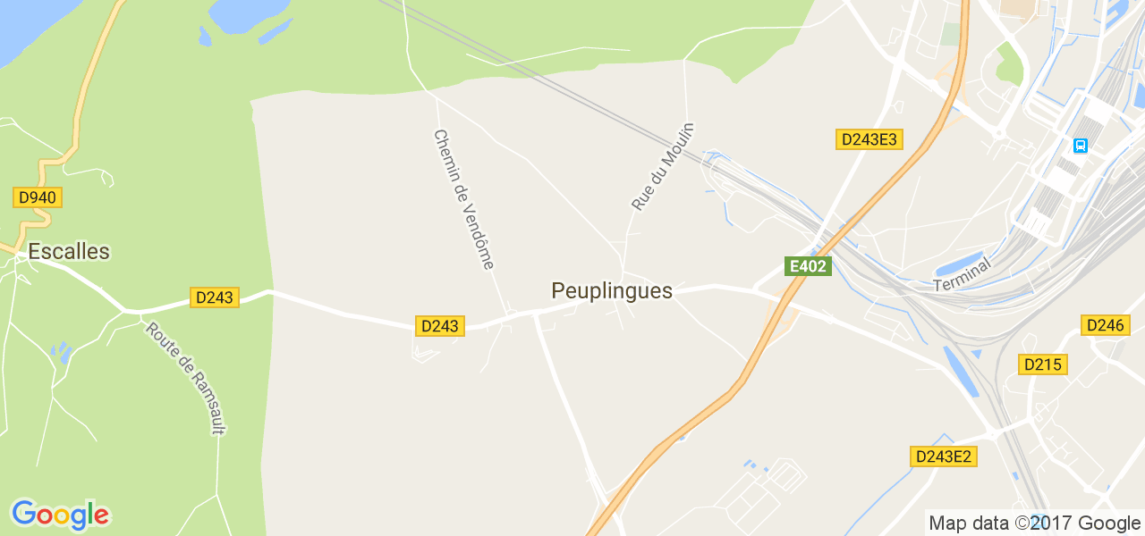 map de la ville de Peuplingues