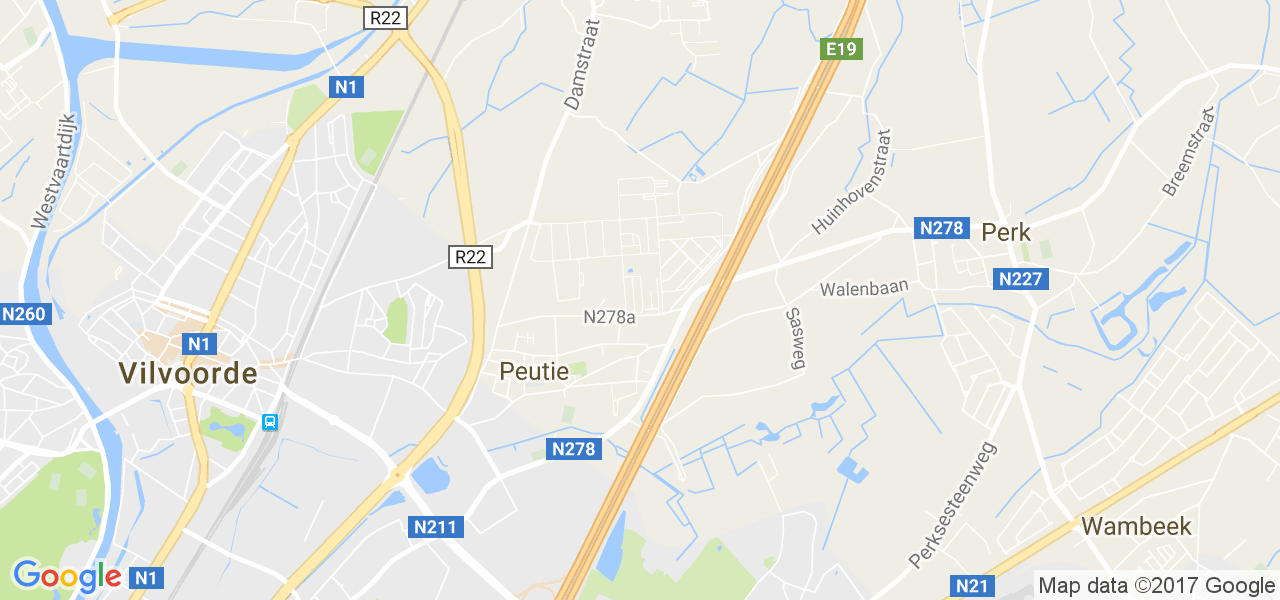 map de la ville de Peutie