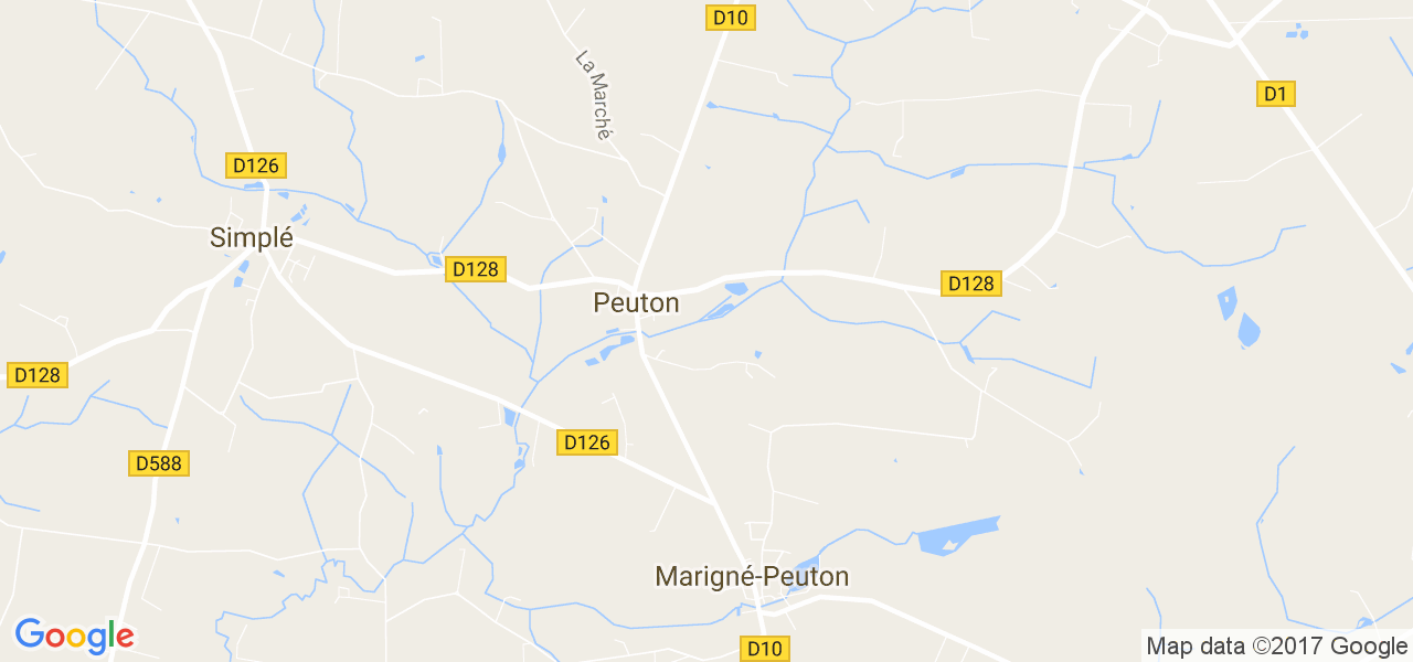 map de la ville de Peuton