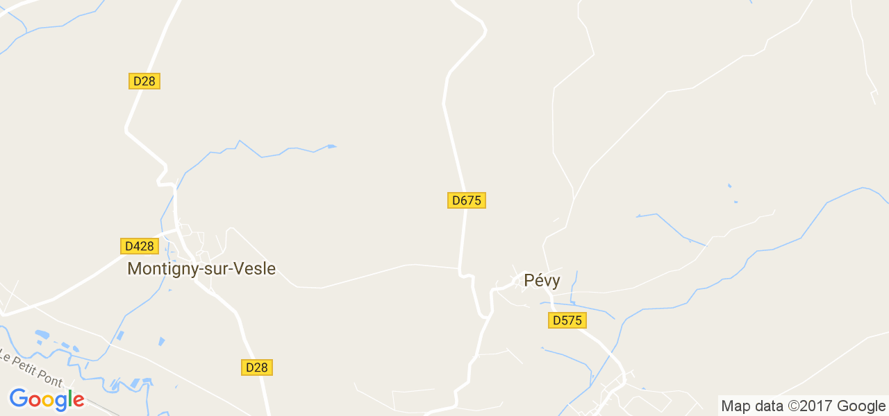 map de la ville de Pévy