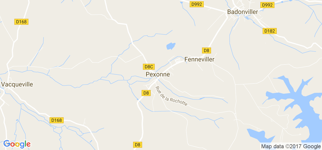 map de la ville de Pexonne