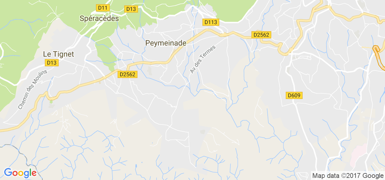 map de la ville de Peymeinade