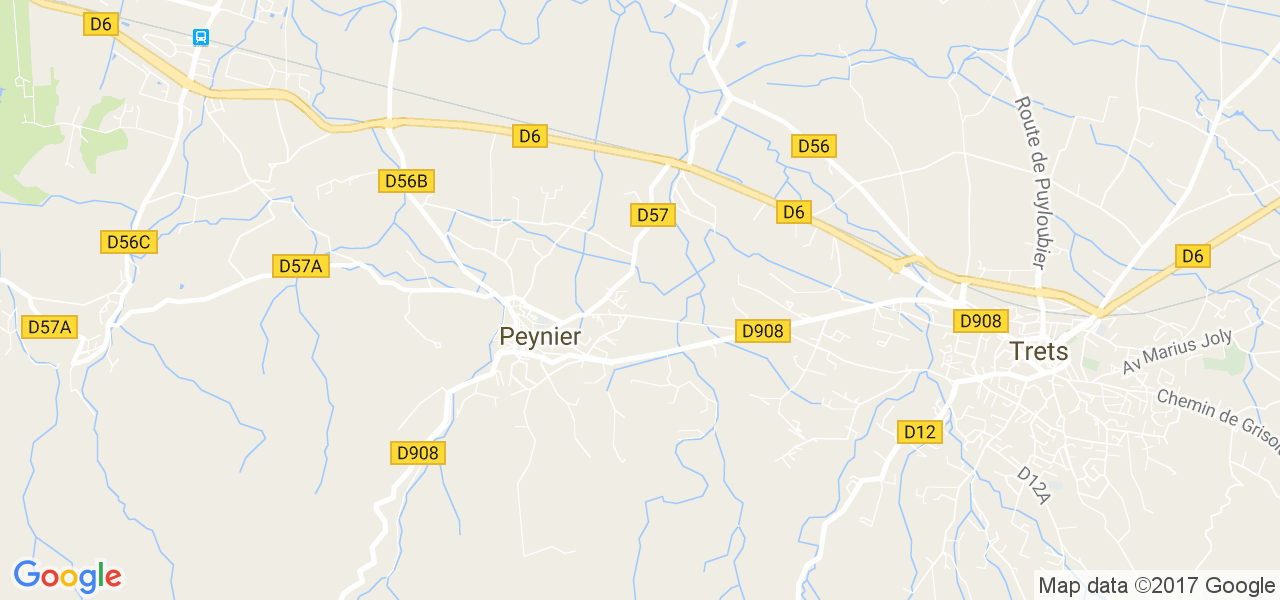 map de la ville de Peynier