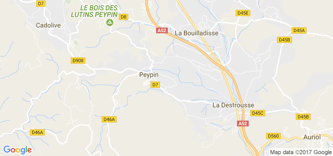 map de la ville de Peypin