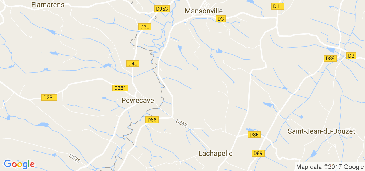 map de la ville de Peyrecave