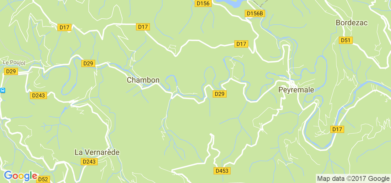 map de la ville de Peyremale