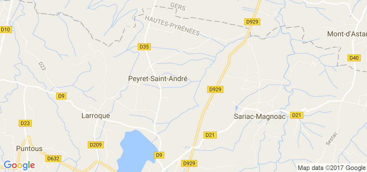 map de la ville de Peyret-Saint-André