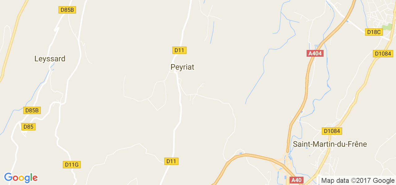 map de la ville de Peyriat