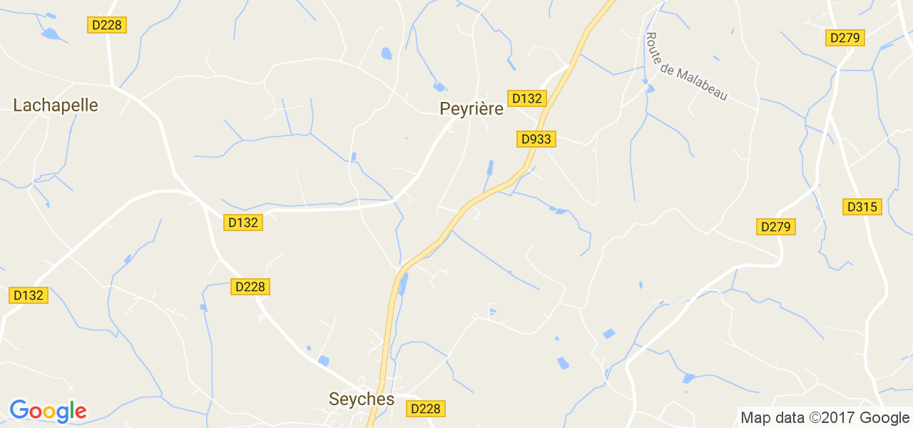 map de la ville de Peyrière