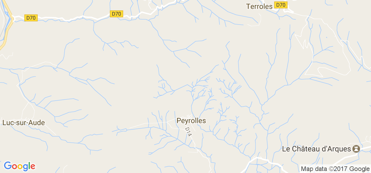 map de la ville de Peyrolles