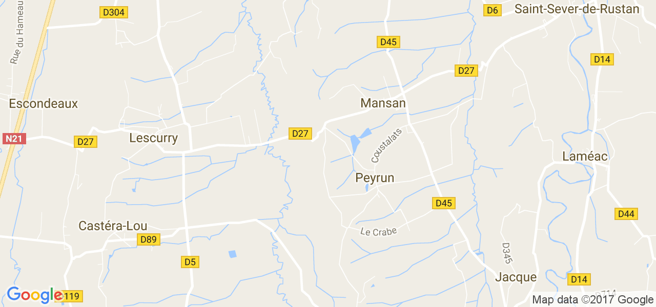 map de la ville de Peyrun