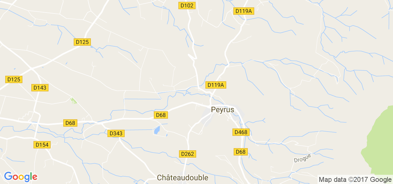 map de la ville de Peyrus