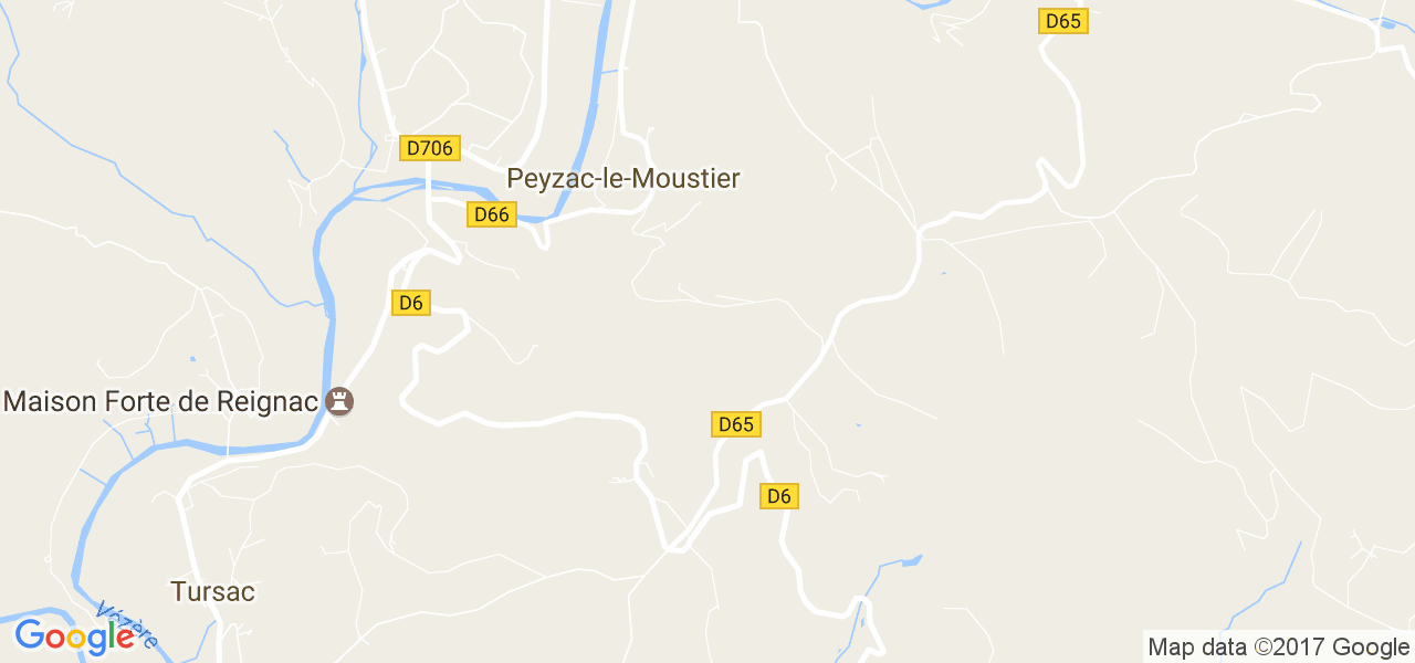 map de la ville de Peyzac-le-Moustier