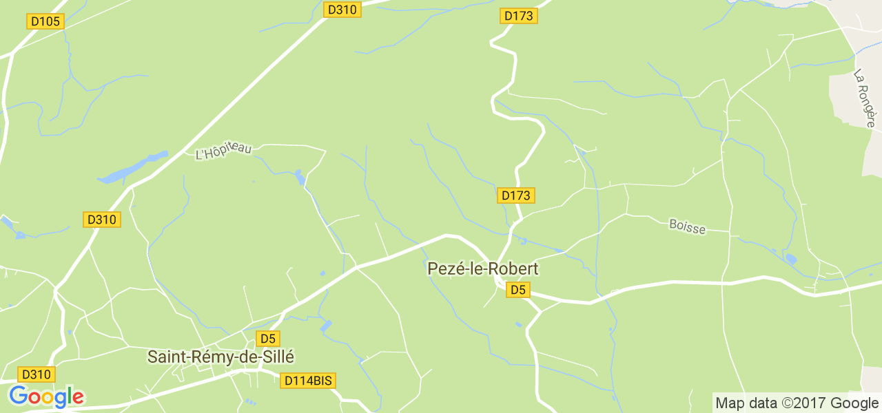 map de la ville de Pezé-le-Robert