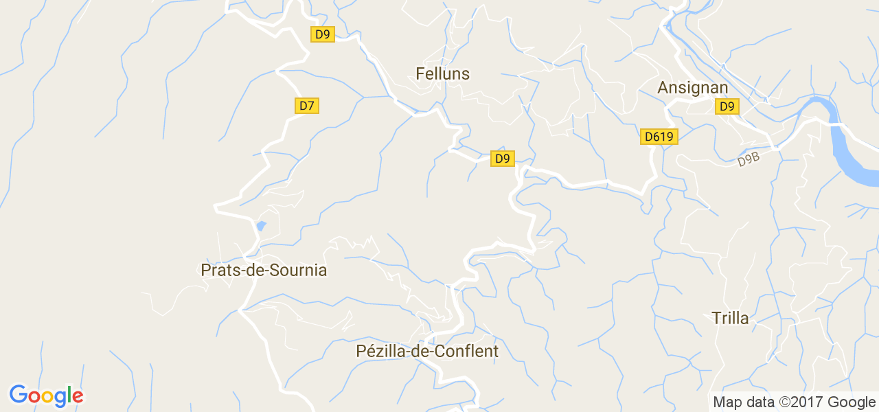 map de la ville de Pézilla-de-Conflent