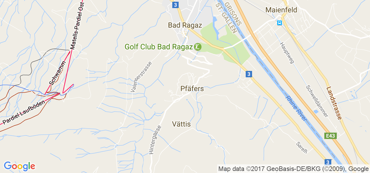 map de la ville de Pfäfers