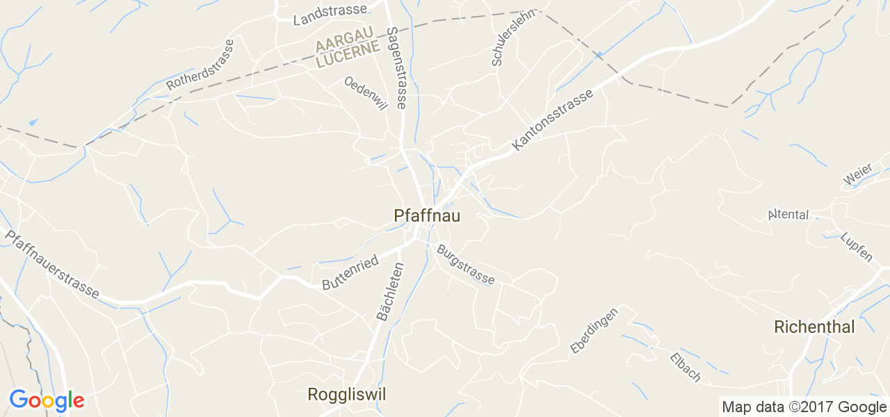 map de la ville de Pfaffnau