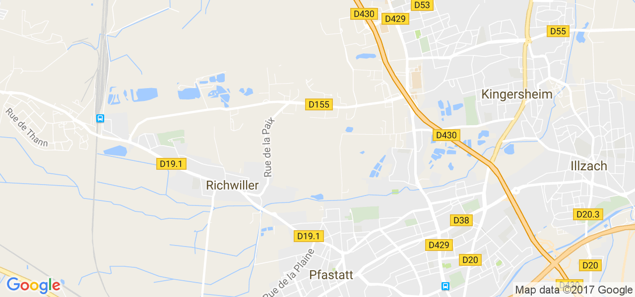 map de la ville de Pfastatt