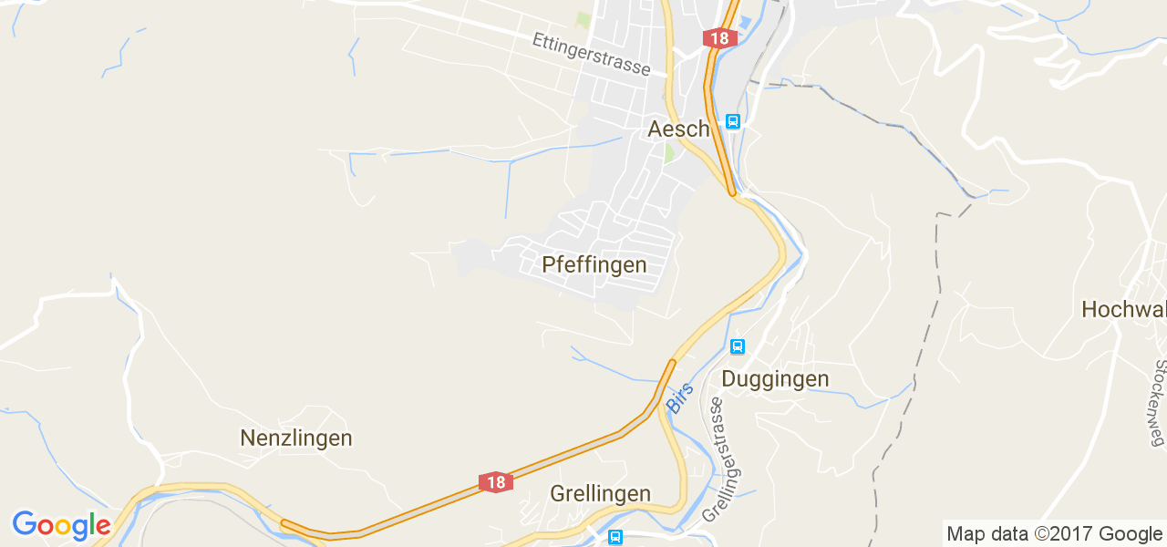 map de la ville de Pfeffingen