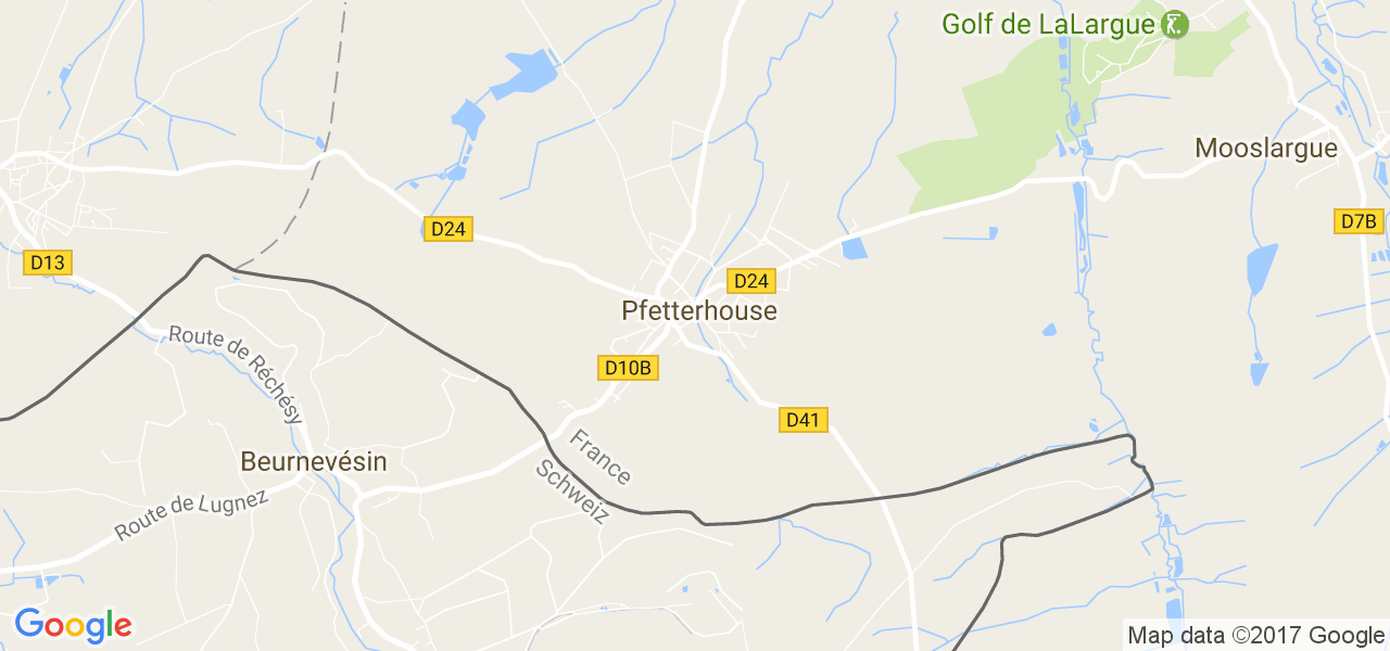 map de la ville de Pfetterhouse