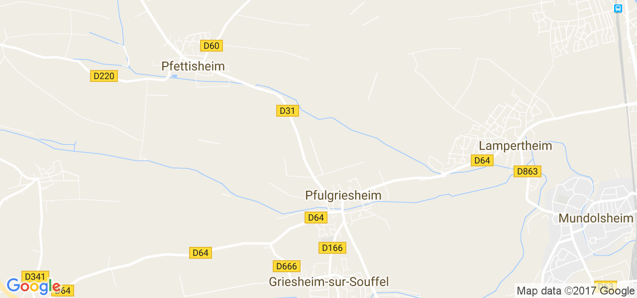 map de la ville de Pfulgriesheim