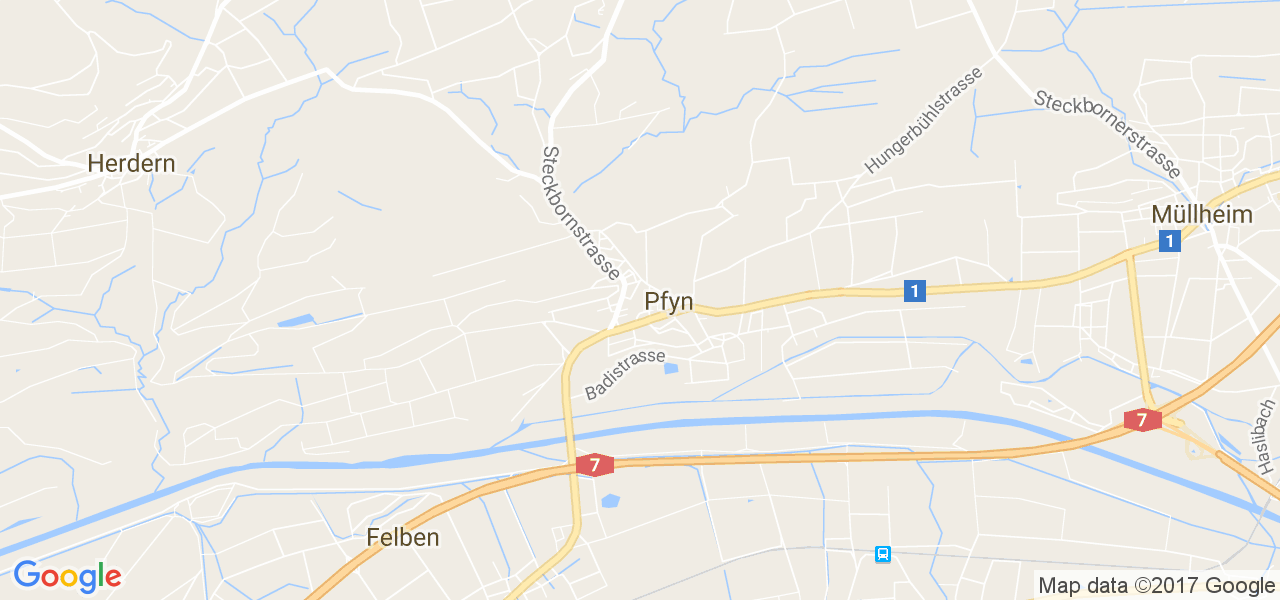 map de la ville de Pfyn