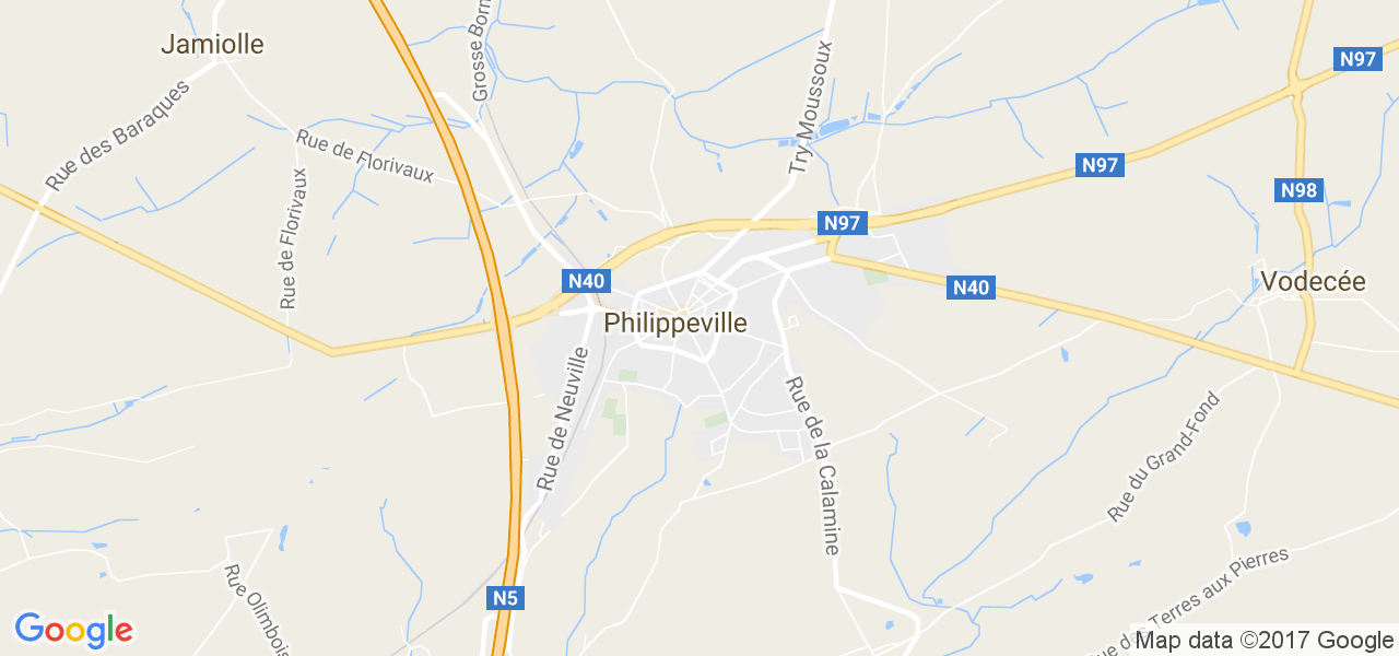 map de la ville de Philippeville