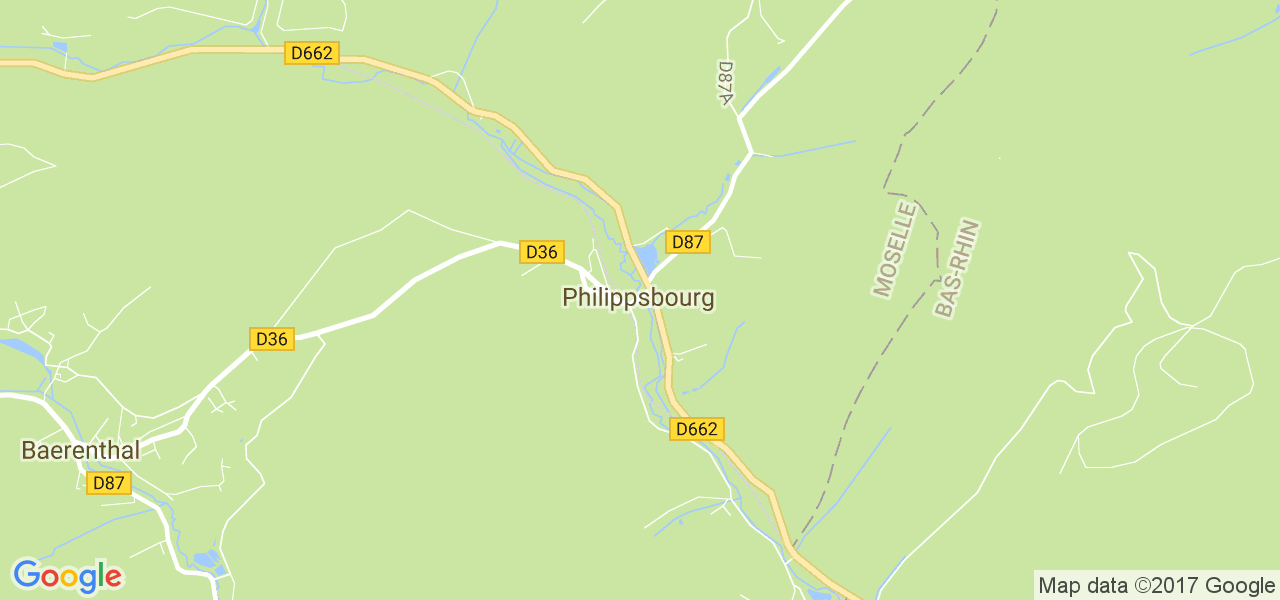 map de la ville de Philippsbourg