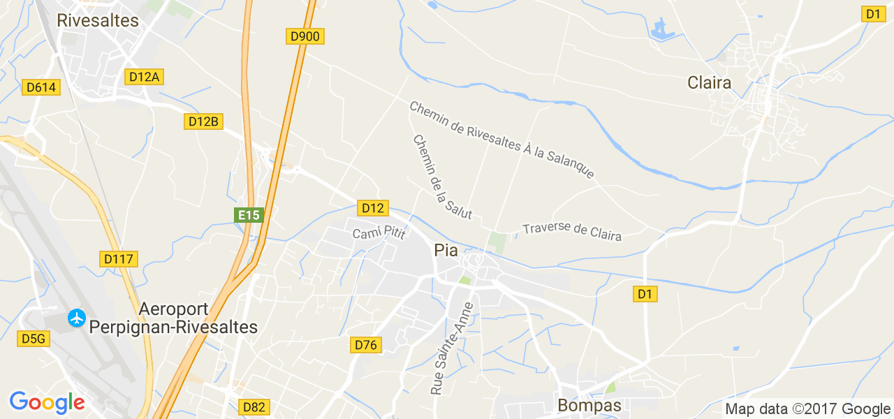 map de la ville de Pia