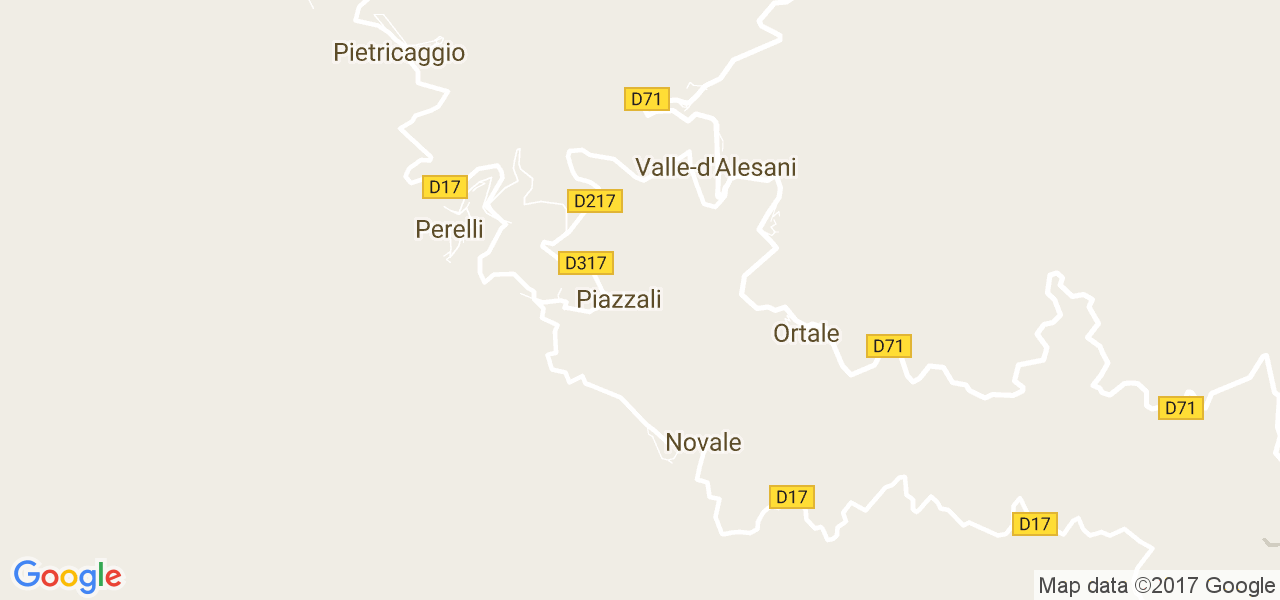 map de la ville de Piazzali