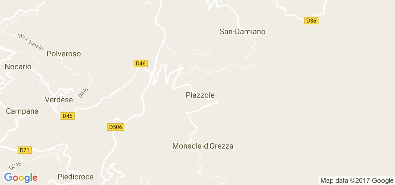 map de la ville de Piazzole