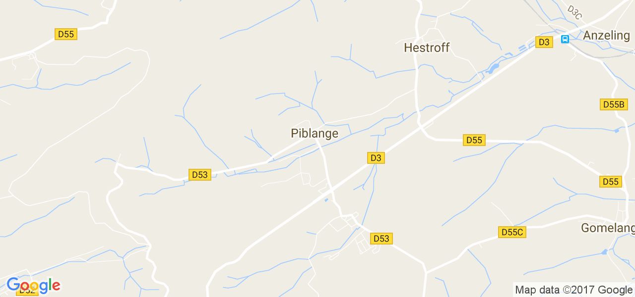 map de la ville de Piblange