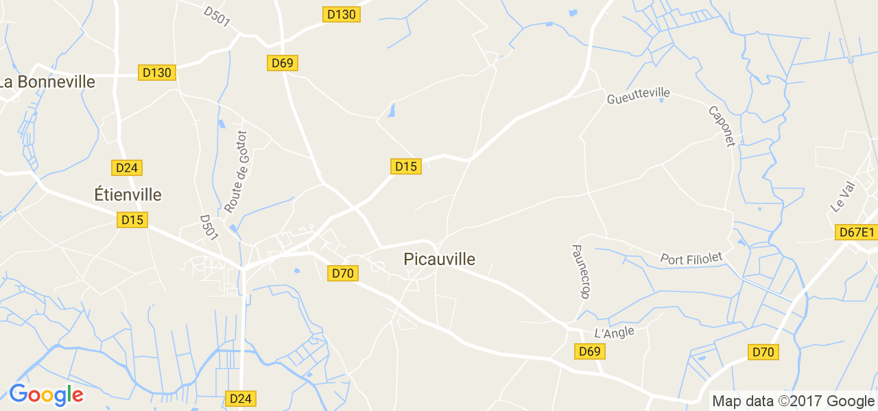 map de la ville de Picauville